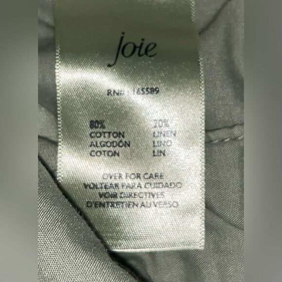 Joie Women's Pleated Short - Size Large - Faded Cactus Cotton/Linen blend - Picture 6 of 6